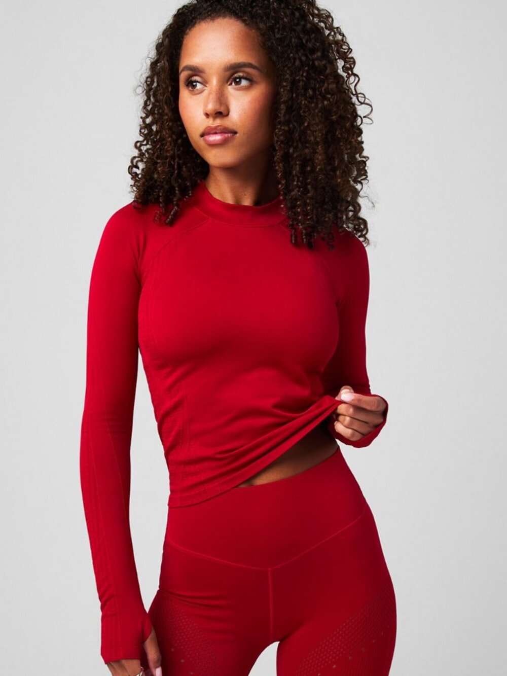 Fabletics Seamless Mock Neck Long-Sleeve Top
